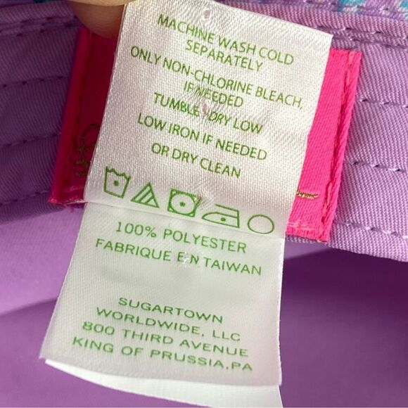 NWT Lilly Pulitzer Bucket Sun Hat Lilac Freesia Mermaid For You Purple Blue - Picture 8 of 11